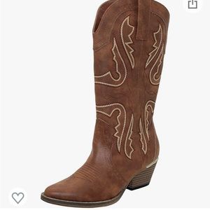 Brown cowboy boots